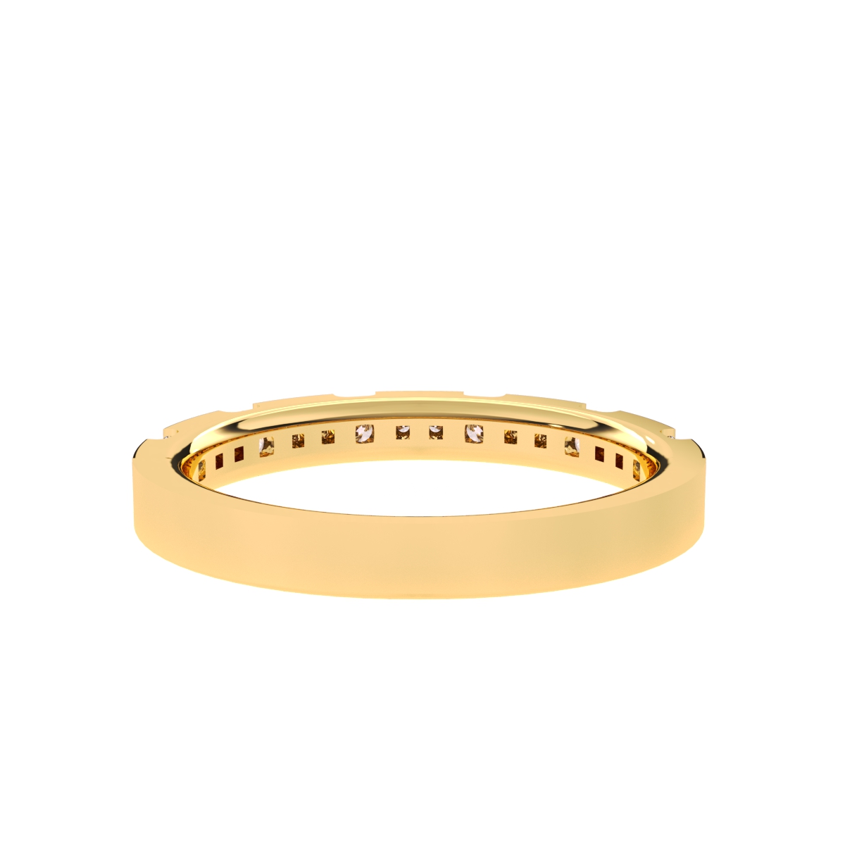 Fancy Round Diamond Half Eternity Band